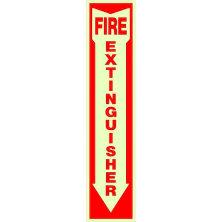 Hillman HILLMAN English White Fire Extinguisher Sign 18 in. H X 4 in. W, PK10 840204